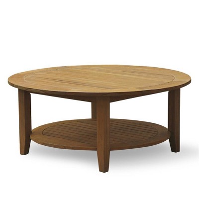 Abbington Teak Patio Coffee Table with Shelf - Cambridge Casual