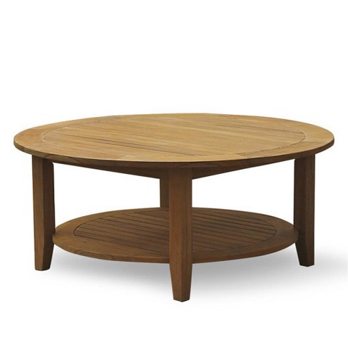 Abbington Teak Patio Coffee Table With, Teak Wood Coffee And End Tables