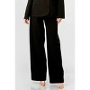 Slickblue Women's Semi Formal Blazer and Wide Leg Pants Set, Loose Fit Stretch Woven, Black, Size L - 2 of 4