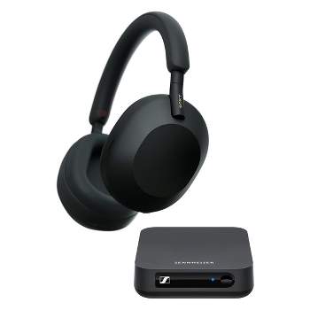Sony WH-1000XM5 Wireless Over-Ear Noise Canceling Headphones with Sennheiser BT T100 Bluetooth Audio Transmitter