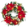 24 Inch Pre-Lit Xmas Wreath for Fireplace Window Wall Decor - 2 of 4
