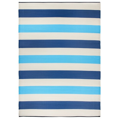 World Rug Gallery Contemporary Stripe Reversible Recycled Plastic Outdoor Rugs - image 1 of 4