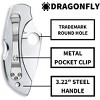 Spyderco Dragonfly Stainless Tattoo Folding Pocket Knife with 2.32" VG-10 Flat-Ground Blade | Corrosion Resistant Stainless Steel Handle, Silver - 4 of 4
