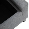 GlasFlength Ottomans and Benches Linen Upholstered Storage Bench with Lift Top and Button Tufted for Simple Living Room, Gray, 37"*12.6"*16.5" - 4 of 4