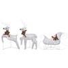 VidaXL Reindeer & Sleigh Christmas Decoration 60 LEDs Outdoor Silver - 2 of 4