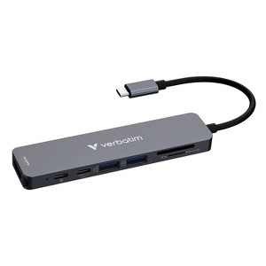 Verbatim® USB-C® Essentials 7-Port Hub, 32158 in Gray - 1 of 4