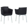 Chintaly Imports,Modern Club Arm Chair  Memory Swivel - Set of 2 - 2 of 4