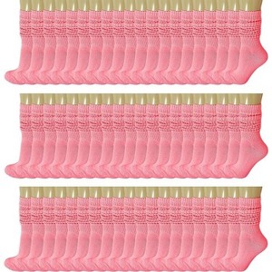 120 Pairs Extra-Long Heavy Slouch Socks – Women's Shoe Size 5-10, Cotton Blend, Retro 80s Style - 1 of 1