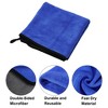 Unique Bargains Extra Large 500 GSM Microfibre Car Drying Towel 19.69"x39.39" Gray Blue 1 Pc - 3 of 4