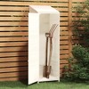 VidaXL Garden Shed White 21.7"x20.5"x68.7" Solid Wood Fir - 3 of 4
