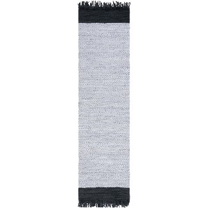 Vintage Leather W/ Fringes VTL701 Hand Woven Indoor Rugs - Safavieh - 1 of 4