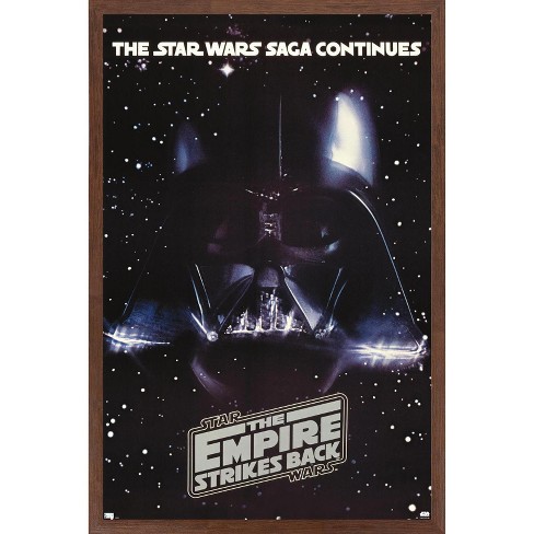 Trends International Star Wars: The Empire Strikes Back - Vader One Framed Wall Poster Prints Mahogany Framed Version 14.725" X 22.375" : Target