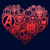 Men's Marvel Valentine's Day Hero Icon Heart Sweatshirt - 2 of 4