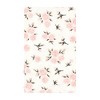 Hudson Baby Infant Girls Cotton Flannel Burp Cloths, Neutral Pink Floral 10 Pack, One Size - 3 of 4