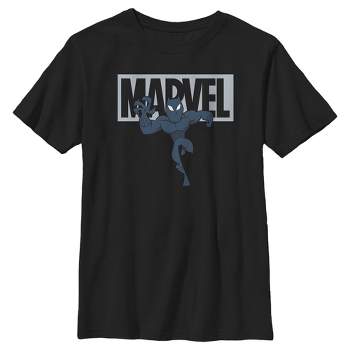 Boy's Marvel Black Panther Brick Logo T-Shirt