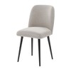 HomeRoots Set of Two Beige And Black Upholstered Fabric Dining Side Chairs - 4 of 4