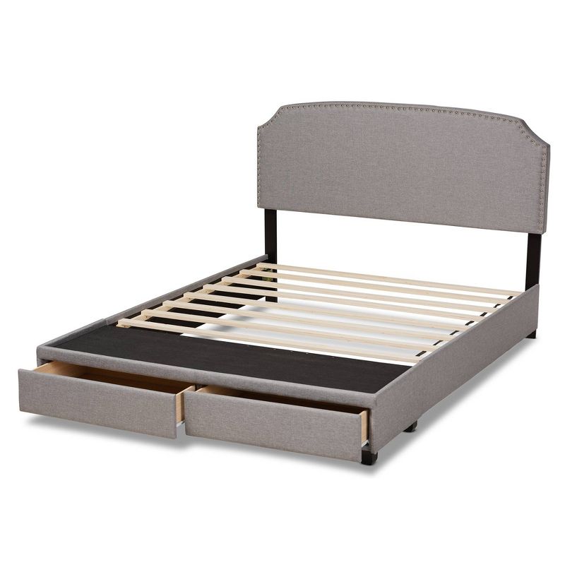 2 Larese Fabric Upholstered Drawer Platform Storage Bed - Baxton Studio, 6 of 14
