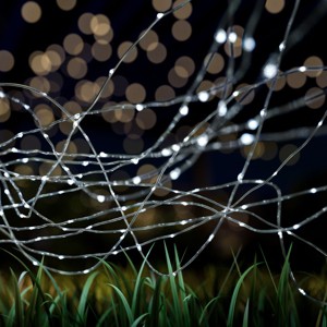 Outdoor Starry Solar String Lights- Solar Powered Cool White Fairy 200 LED Lights with 8 Lighting Modes for Patio, Backyard, Events by Nature Spring - 1 of 4