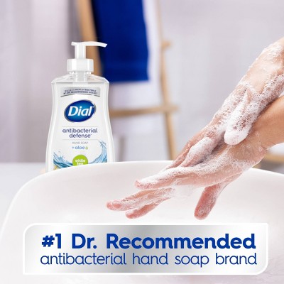 Dial Antibacterial Defense Liquid Hand Soap - White Tea - 11 fl oz/4pk