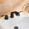 BWE 8 in. Waterfall Widespread 2-Handle Bathroom Faucet With Pop-up Drain Assembly in Spot Resist - 3 of 4