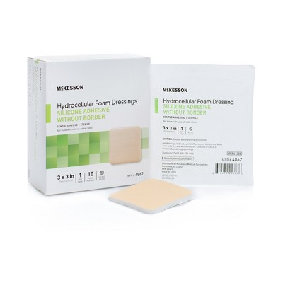 Mckesson Foam Dressings, Borderless, 3 X 3 In, 10 Count, 1 Pack : Target