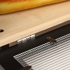 Acekool 2-Layer Bread Box, Modern Countertop Bread Storage with Fence Top, Transparent Door, Corner Bread Keeper, Black - 4 of 4