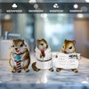 Whimsical Chipmunk Trio Set of Three Figurines, 5" Cute Desk Decor and Garden Statues| OrnamentallyYou - 4 of 4