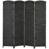 NicBex 5.6' Tall 4-panel Room Divider for Home, Folding Privacy Screen for Room Separation, Freestanding Wall Partition for Home & Office, Black - 2 of 4