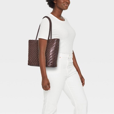 A New Day Woven Tote Bag - A New Day™ Elusive Brown — фото 2