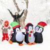 Costway Christmas Inflatable Penguins Family Pre-Lit Festive Inflatable with LED Lights - 4 of 4