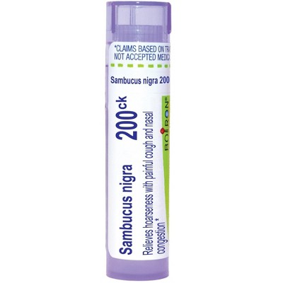 Sambucus Nigra 200CK by Boiron Homeopathic Single Medicine For Cough & Cold Relief  -  80 Pellet