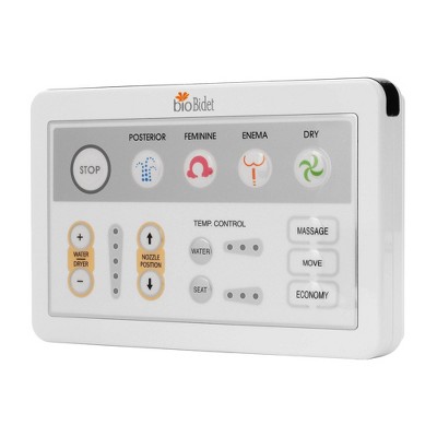 White Heated Electric Bidet Toilet Seat with Remote Control