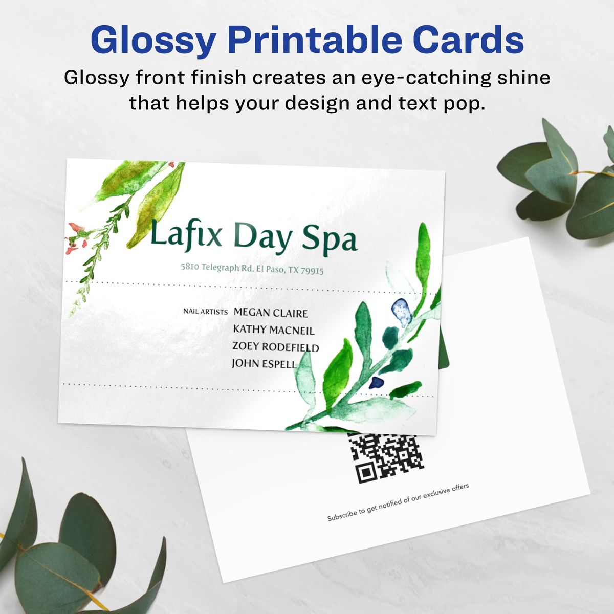 Avery 3-1/2" x 5" Rectangle, Glossy White Postcards - thumbnail 2