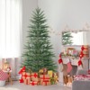 Tangkula 6.5 FT Artificial Cypress Christmas Tree Pre-lit Hinged Xmas Tree with 430 Warm White LED Lights 470 Highly Simulated Branch Tips - 2 of 4