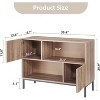 Entryway Table, Modern Buffet Storage Cabinet, Console Table Behind Sofa with Display Shelf and Metal Legs, Decorative Cabinet for Living - 2 of 4