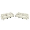 Classic Chenille Sleeper Sofa Couch with Flared Arms, Removable Skirt & 3 Ottomans - 4 of 4