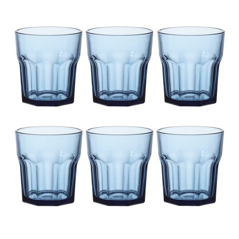 East Creek 13 Oz Double Old Fashioned Glasses, Colored Tumblers & Water ...