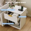 EcoSummer Modern Fluted Nightstand with Bedside Storage, Small Side Table and Organizer for Bedroom, Living Room, Home Office - 2 of 4