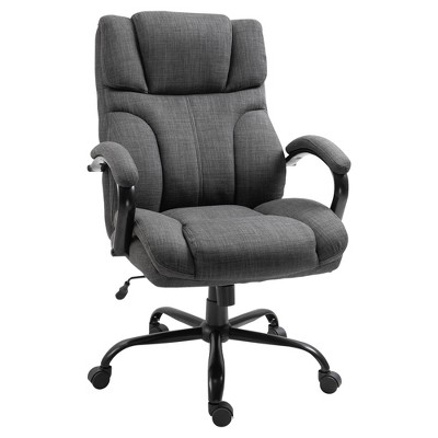 NicBex Large Adjustable Height Ergonomic High-Back Office Chairs with Universal Wheels for Work Study,Gray