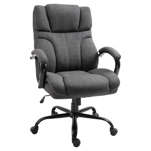 NicBex Large Adjustable Height Ergonomic High-Back Office Chairs with Universal Wheels for Work Study,Gray - 1 of 4