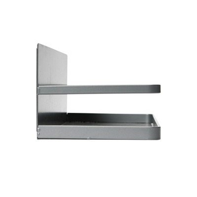 Gray Metal Magnetic Wall Spice Organizer Rack