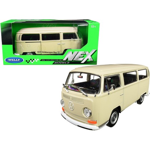 1972 Volkswagen T2 Bus Van Cream 1 24 Diecast Model By Welly Target