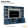 4-Piece Entertainment Center Wall Unit with Adjustable Shelves, Modern TV Stand for TVs Up to 75", Media Console with 6 Drawers - ModernLuxe - 3 of 4