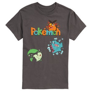 Men's - Pokémon - Chicorita, Tepig, Totodile Short Sleeve Graphic T-Shirt - 1 of 4