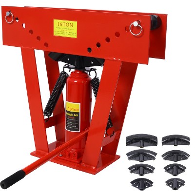 16Ton Tube Roller Bender Pipe Rolling Machine With 8 Dies (1/2", 3/4", 1", 1-1/4", 1-1/12", 2", 2-1/2", 3") Adjustable Rollers For 90-180° Bending