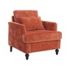 29.5" Chenille Tufted Mid-Century Armchair with Wood Frame - 4 of 4