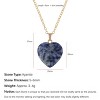 Natural Stone Heart Gemstone Healing Crystal Pendant Lucky Blessing Energy Necklace for Women Men - 4 of 4