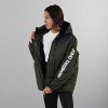 Members Only Women's Twill Block Puffer Oversized Jacket - 2 of 3