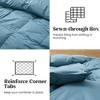 Puredown All Season Organic Cotton Down Comforter - 100% Natural, Chemical-Free, Medium Warmth Duvet Insert, Steel Blue, Full/Queen - 3 of 4
