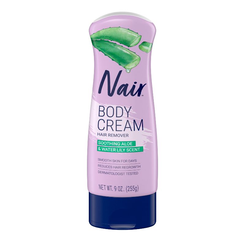 Nair Hair Removal Body Cream, Aloe and Water Lily - 9.0oz, 1 of 12